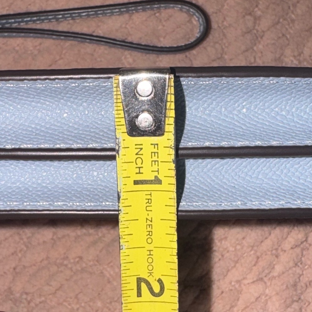 Coach Powder Blue Leather Wristlet Wallet w/ Strap NWOT - Picture 11 of 14